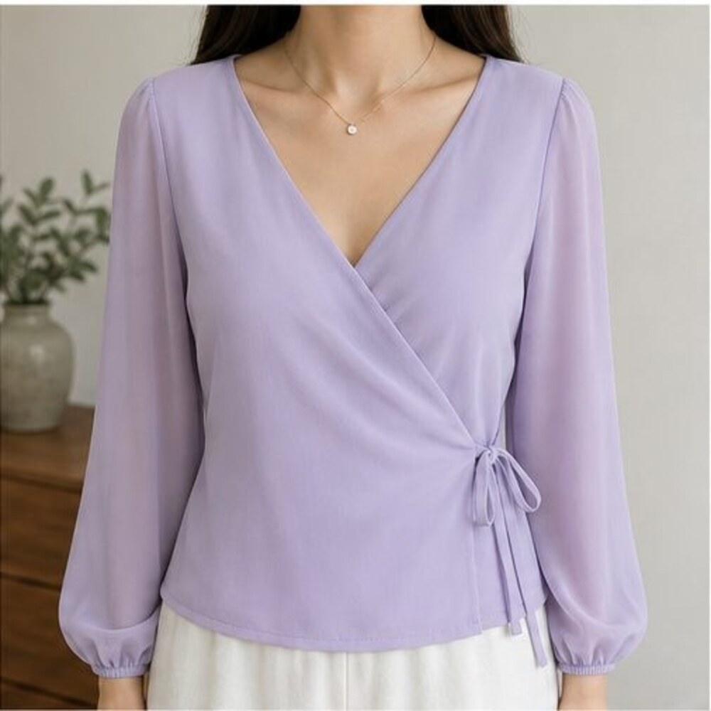 Lilac Smocked Top - Picture 2 of 6